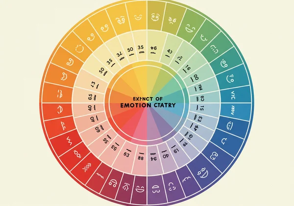 Roda emosi berwarna-warni untuk mengembangkan perbendaharaan kata emosi