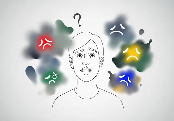 Orang yang keliru, cuba mengenal pasti emosi