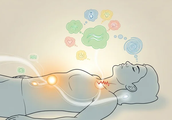 Orang melakukan imbasan badan, menghubungkan sensasi fizikal