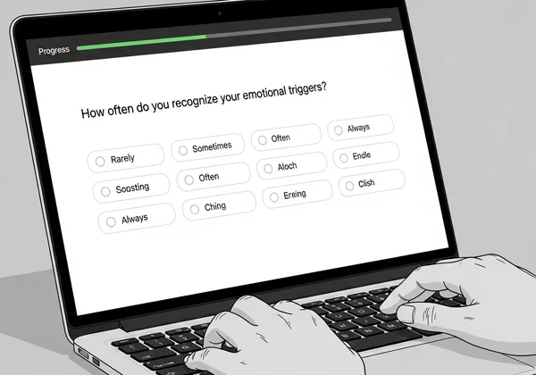 User taking online alexithymia assessment