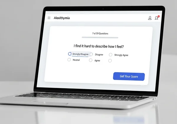 Modern interface of an online alexithymia test