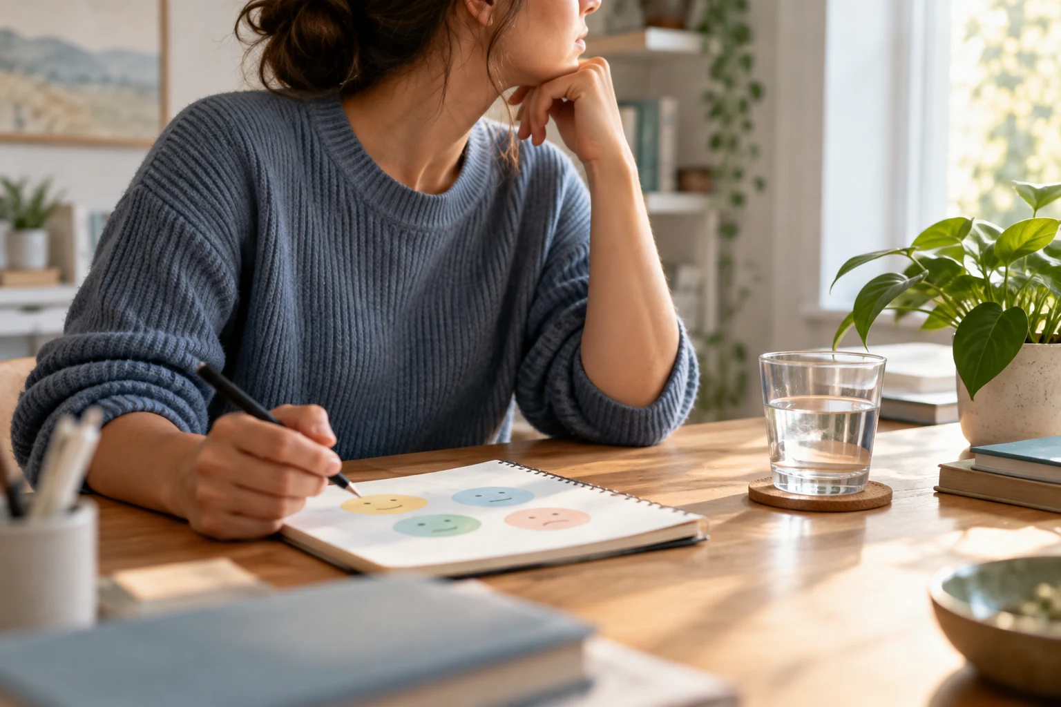 Calm emotional awareness workspace